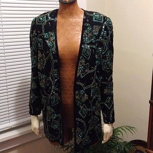 Vintage Niteline by Della Roufogali Bead and Sequin Cocktail Jacket